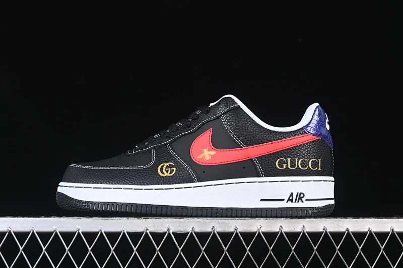 All categories Nk Air Force 1 Air Force series Nk Air Force 1 Low Air Force low-top Nike Air Force 1'07 Low Gucci joint black and red hook Air Force 1 low-top casual sneakers AH8462-001